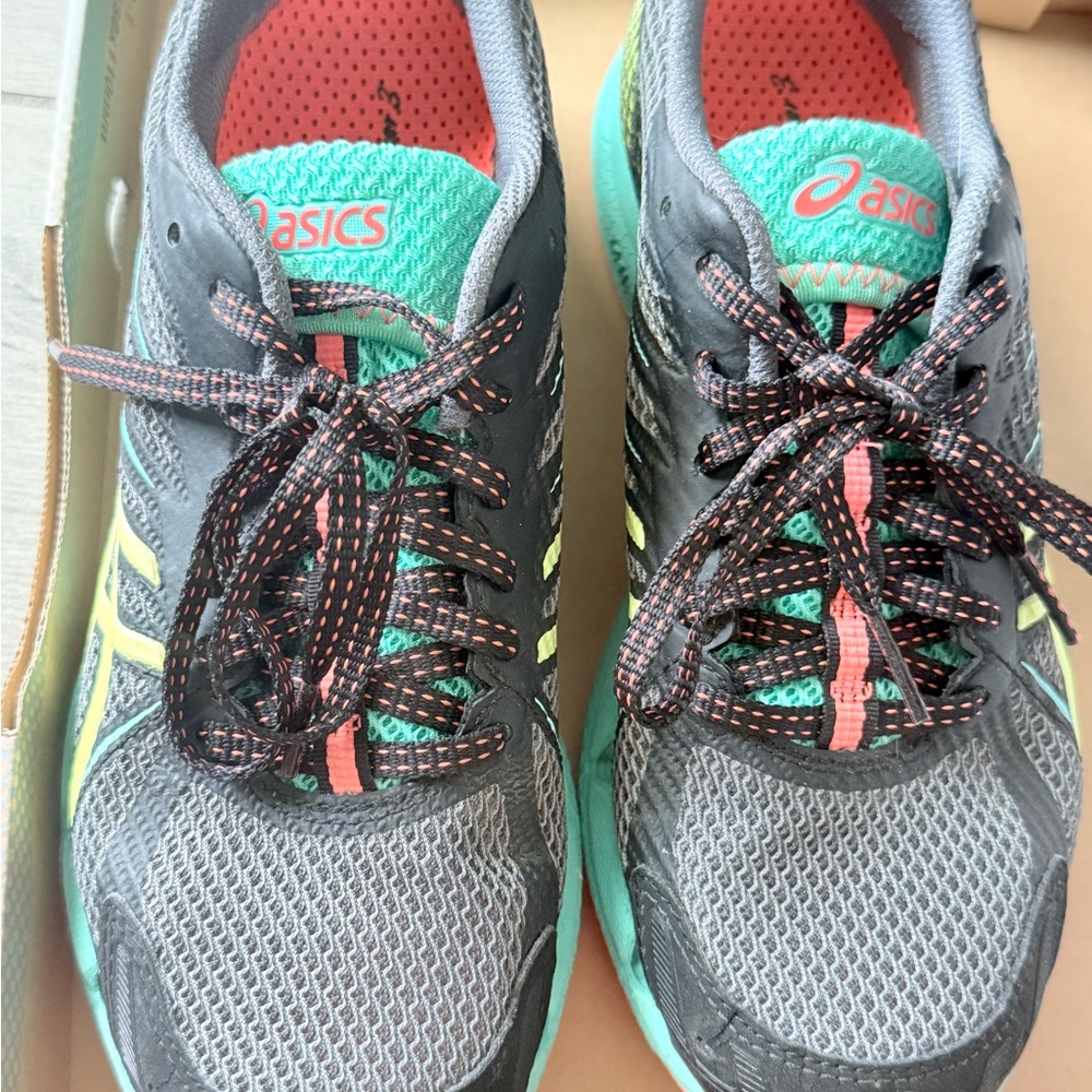 Asics Women's Gray and Teal Running Shoes